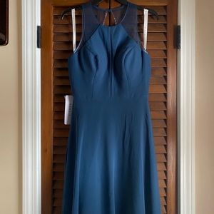 NWT Azazie Neptune Blue Essex Bridesmaid Dress